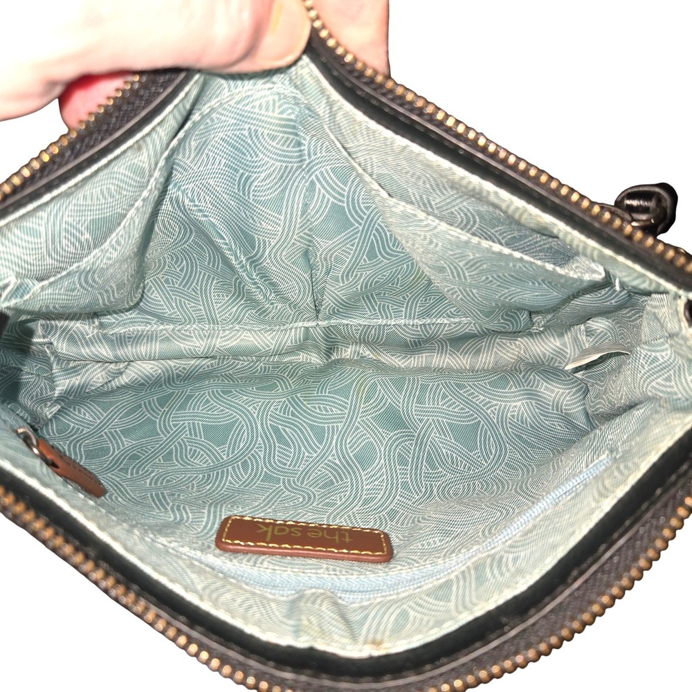 The Sak Leucadia Crossbody Bag Women Medium Black Leather Studded Tassel 109151 - Picture 7 of 10